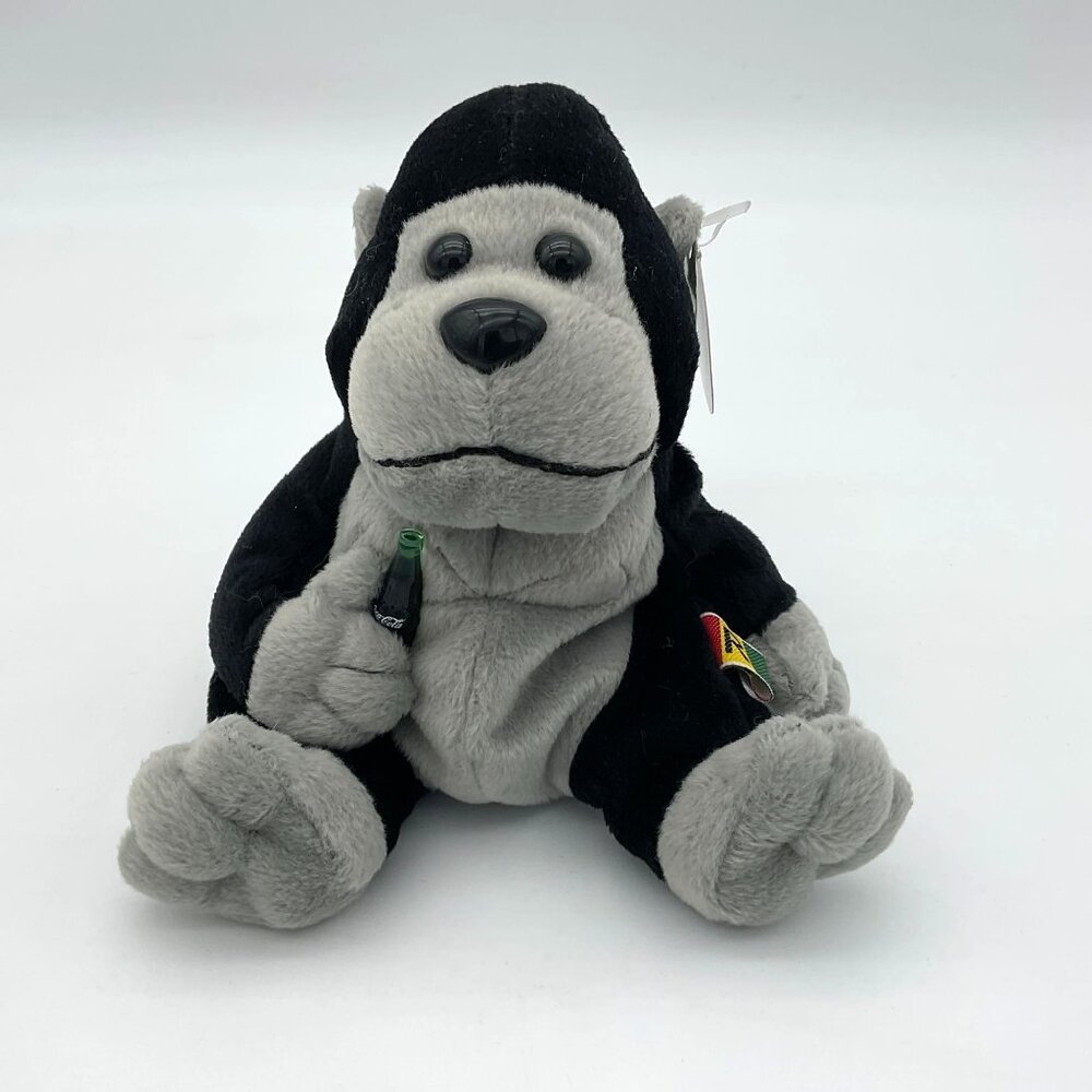 Coca-Cola International VTG Plush RILLY The Gorilla RWANDA Beanie Collectible